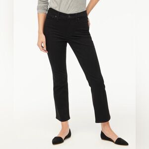 J Crew Factory NWT Flare Crop Black Jeans All-Day Stretch Size 34 Mid Rise